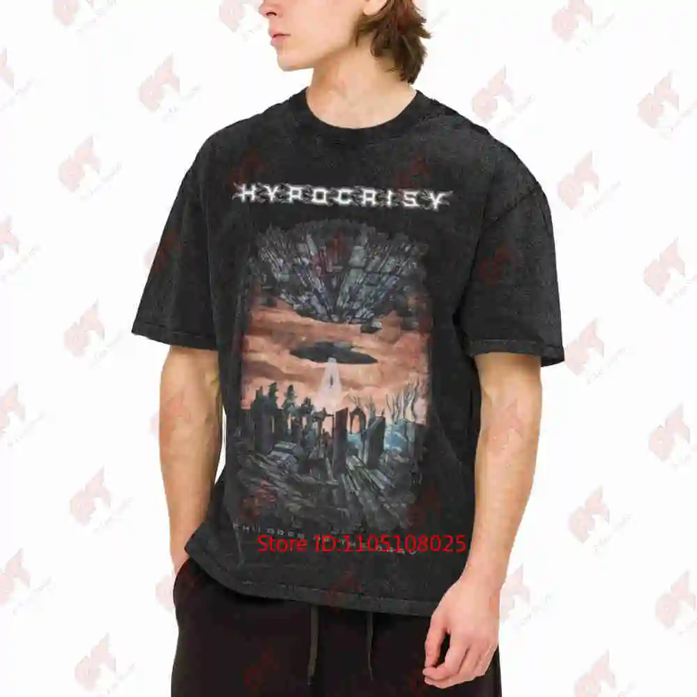Hypocrisy Children Of The Gray Swedish Death Metal Band Vintage Washed Tee Pure Cotton T-Shirt