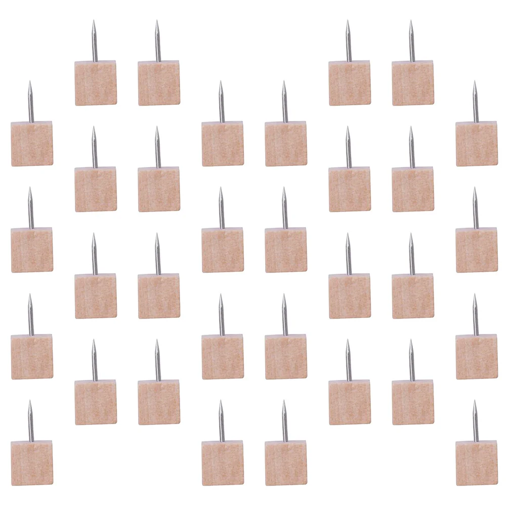 Bulletin Board Decoration Square Pin Solid Wood Creative Push Office Boards Tacks