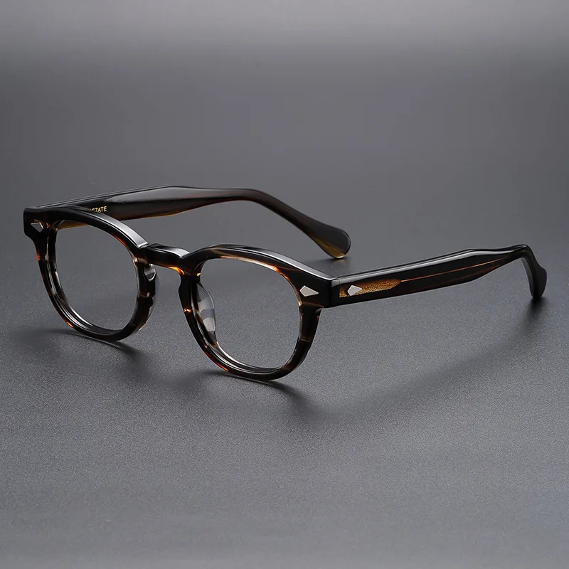 Hademade Acetate Eyeglasses Frame Men Women Tortoise Square Reading Glasses Male Optical Prescription Eyewear Designer Frames