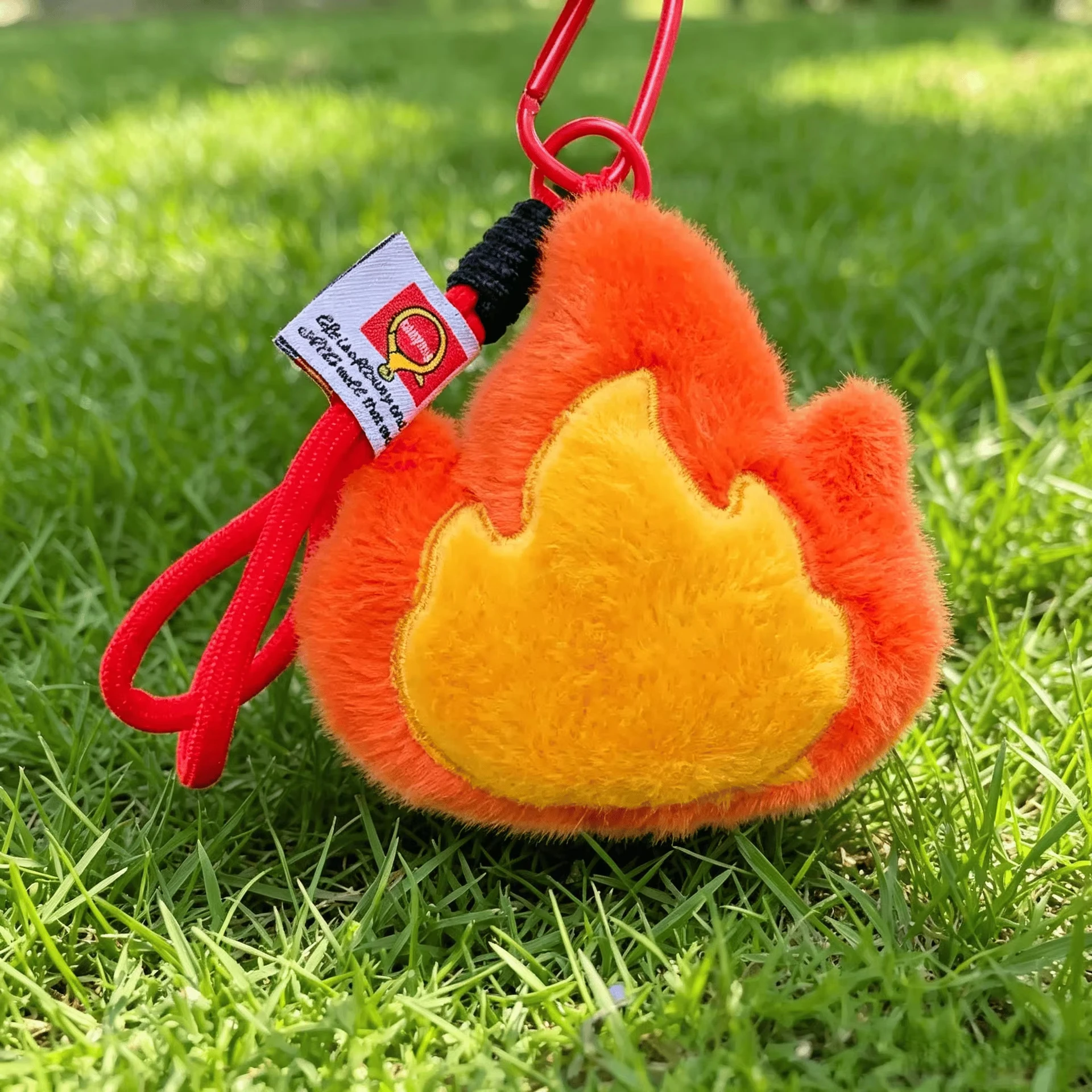 Kawaii Little Spark Plush Key Ring Detachable Strap 3D Embroidery No Fuzz Bag Charm Pendant Birthday Gift