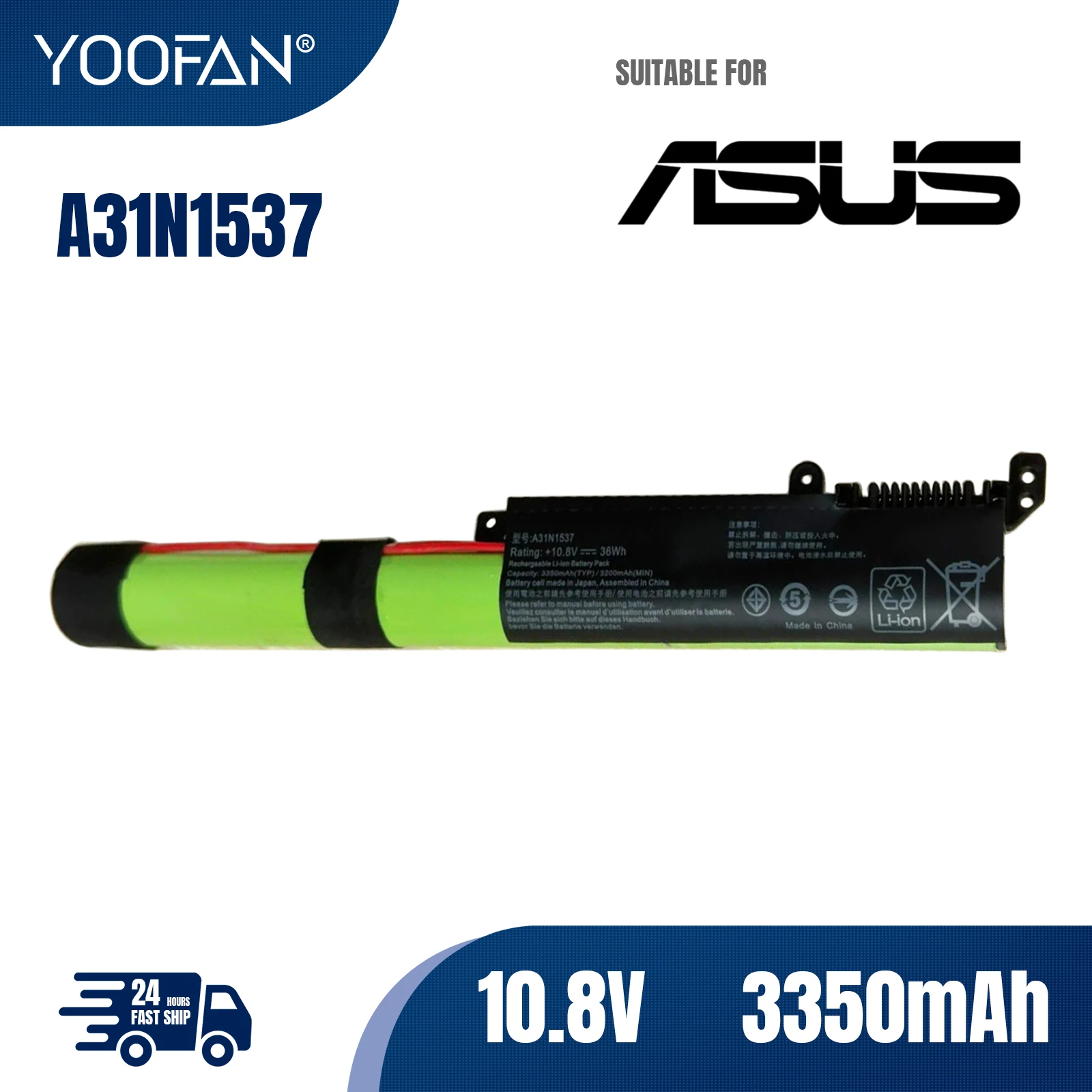 

YOOFAN C21N1423 7.6V 38Wh 4900mAh Laptop Battery For ASUS F302U X302LA X302L R301LA F302LJ R4036H X302LJ Series X302LJ-R4073