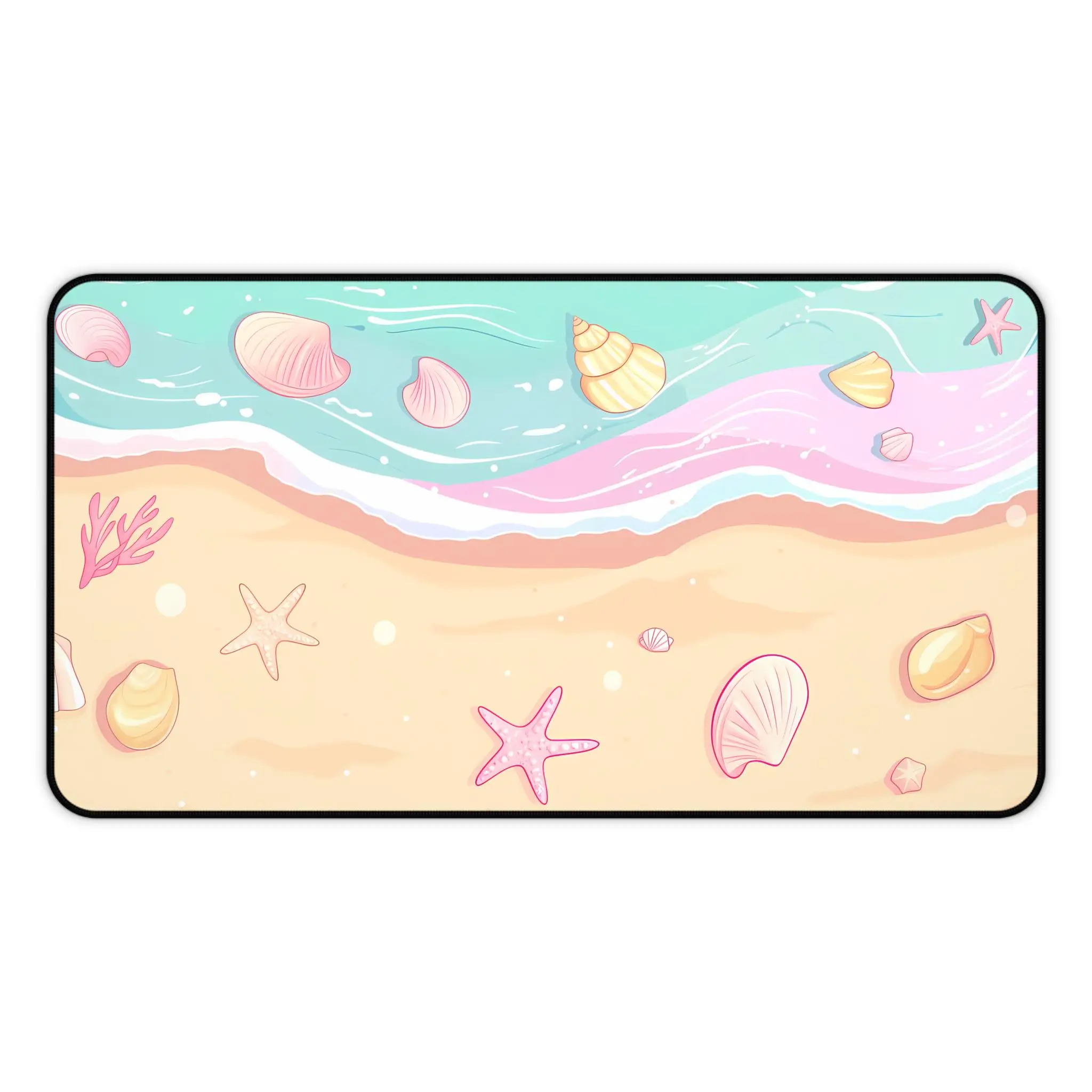 لوحة ماوس XXL لطيفة على شكل صدفة، لوحة ماوس ألعاب مقاومة للماء غير قابلة للانزلاق، وسادة تزيين مكتب ألعاب المكتب، هدية مثالية للأصدقاء #5