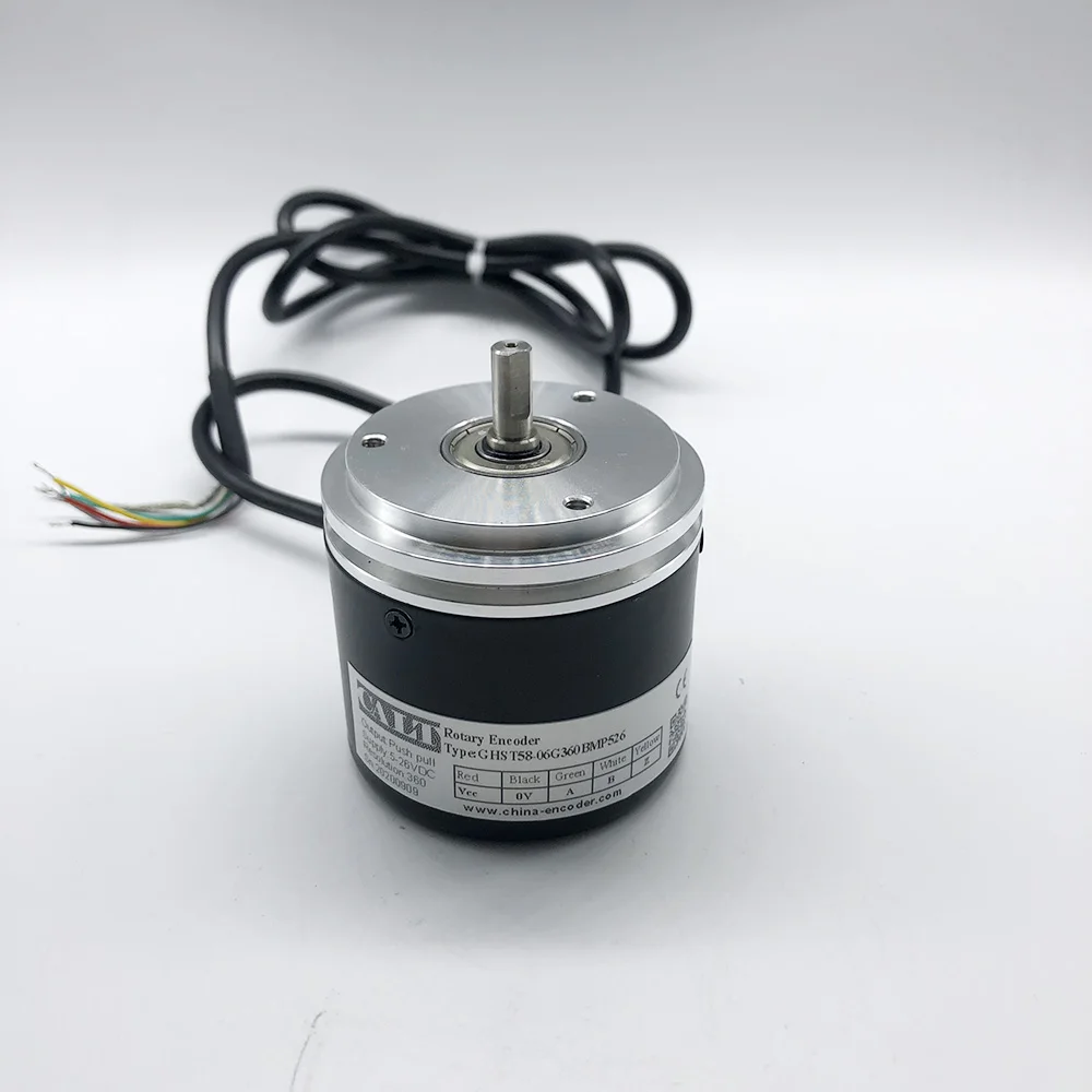 GHST58-06G600BMT5 6MM Shaft Solid Shaft Encoder DC Motor Optical Encoder 600ppr