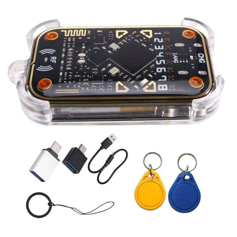 

ABDE-Chameleon V3.0+ UID/CUID RFID Smart Chip Emulator Reader Keychain 125K 13.56M ID IC Smart Card Duplicator Tag Copyer