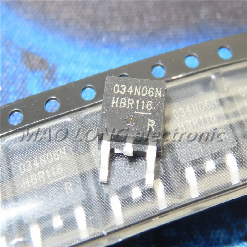 10PCS/LOT 034N06N IPD034N06N3G TO-252 60V 100A MOS tube field effect tube New In Stock Original Quality 100%