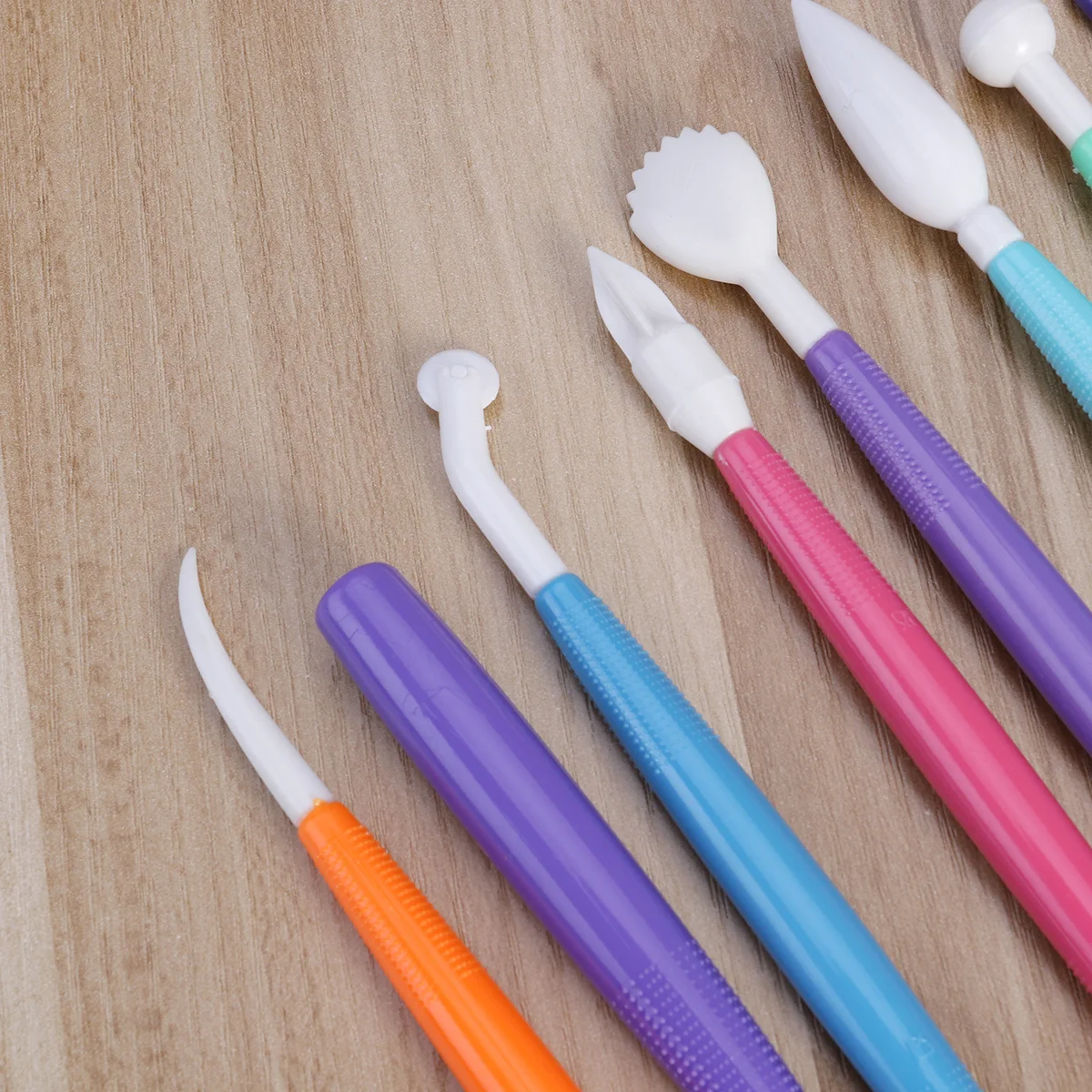 

10Pcs Plastic Clay Tools Set Durable Easy Clean for Shaping Sculpting Ceramic Arts Baking Home School Plastic Pottery Tools