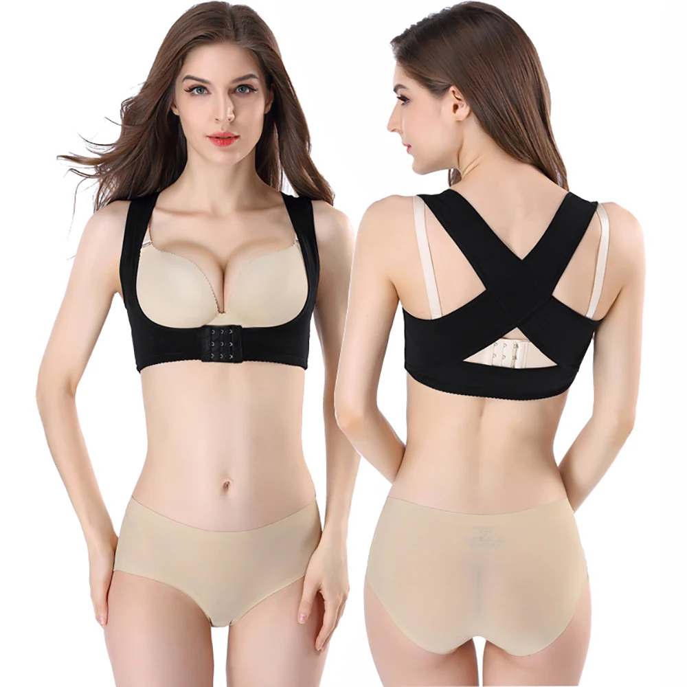 Women's Chest Brace Up Breast Lifting Shapewear Top Back Support Posture Corrector,Tops Bra Support Vest Back X Strap Shaper