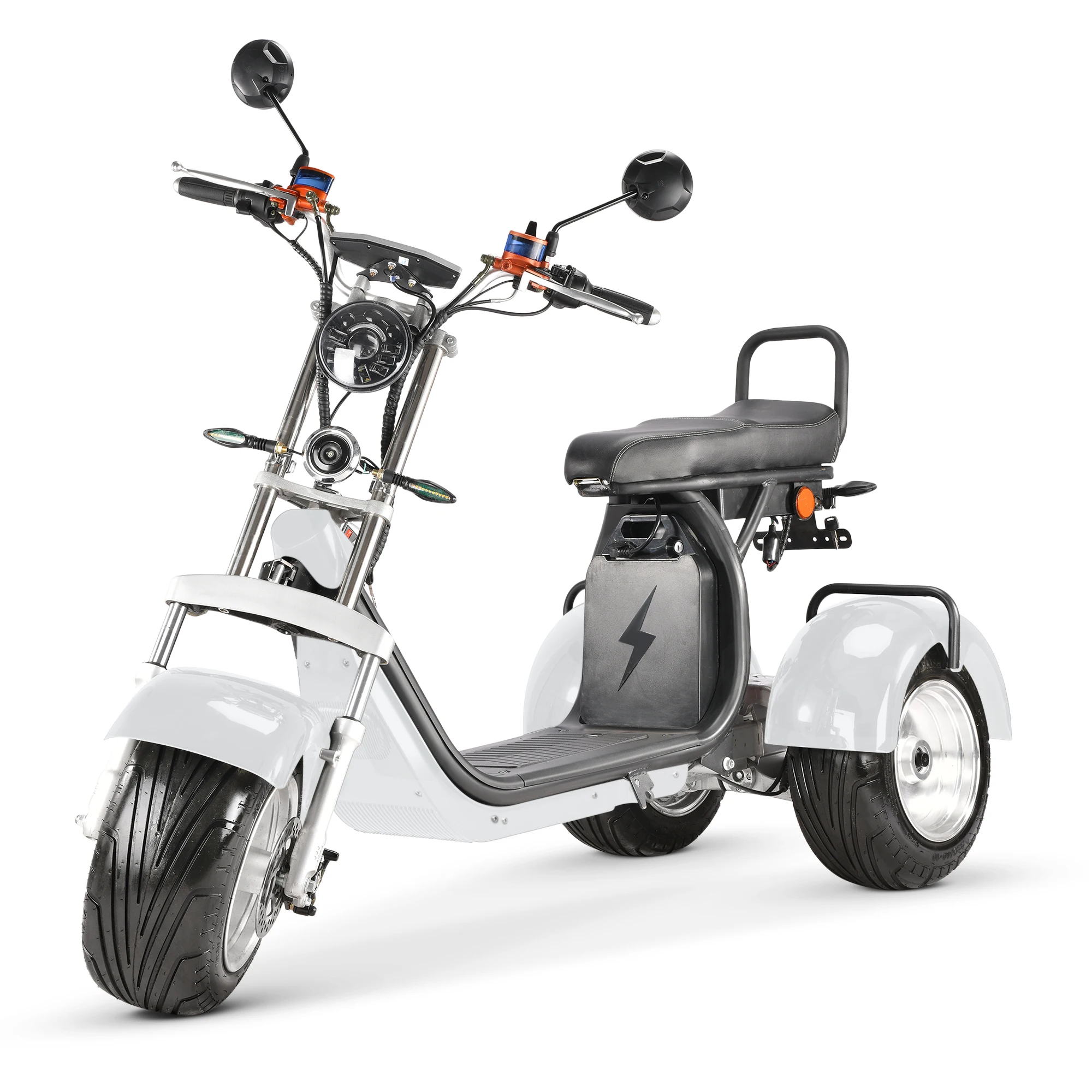 Clark is hot selling 2000w 4000wDual Motors and Dual Controllers Citycoco Electric Tricycles 3 Wheel E Scooter