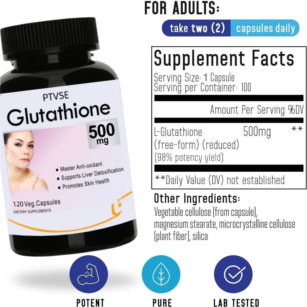 Hydrolyzed Collagen Glutathione Biotin Capsules with Vitamins  | Non-GMO Vegan Gluten-Free |Dietary Supplement