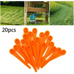 Cuchillas de plástico para cortadora de césped, repuesto para Gardena 9823, 9825, 9820, 9821, accesorios para jardín, venta al por mayor, 20 unidades