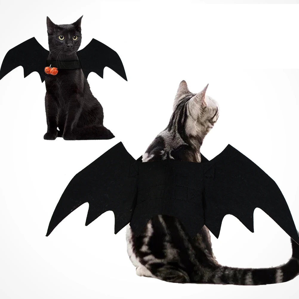 

Pet Decorative Wings Accessories Halloween Costumes Dog Cat Outfits Bat Wing Bell Premium Material Adjustable Pet Costume