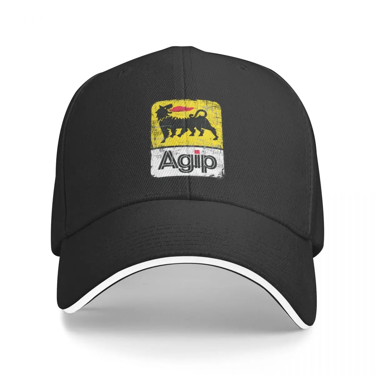 AGIP Lubricants Logo 1968 – 1998 Distressed version . Baseball Cap Snapback Cap New Hat Men's Caps Women's