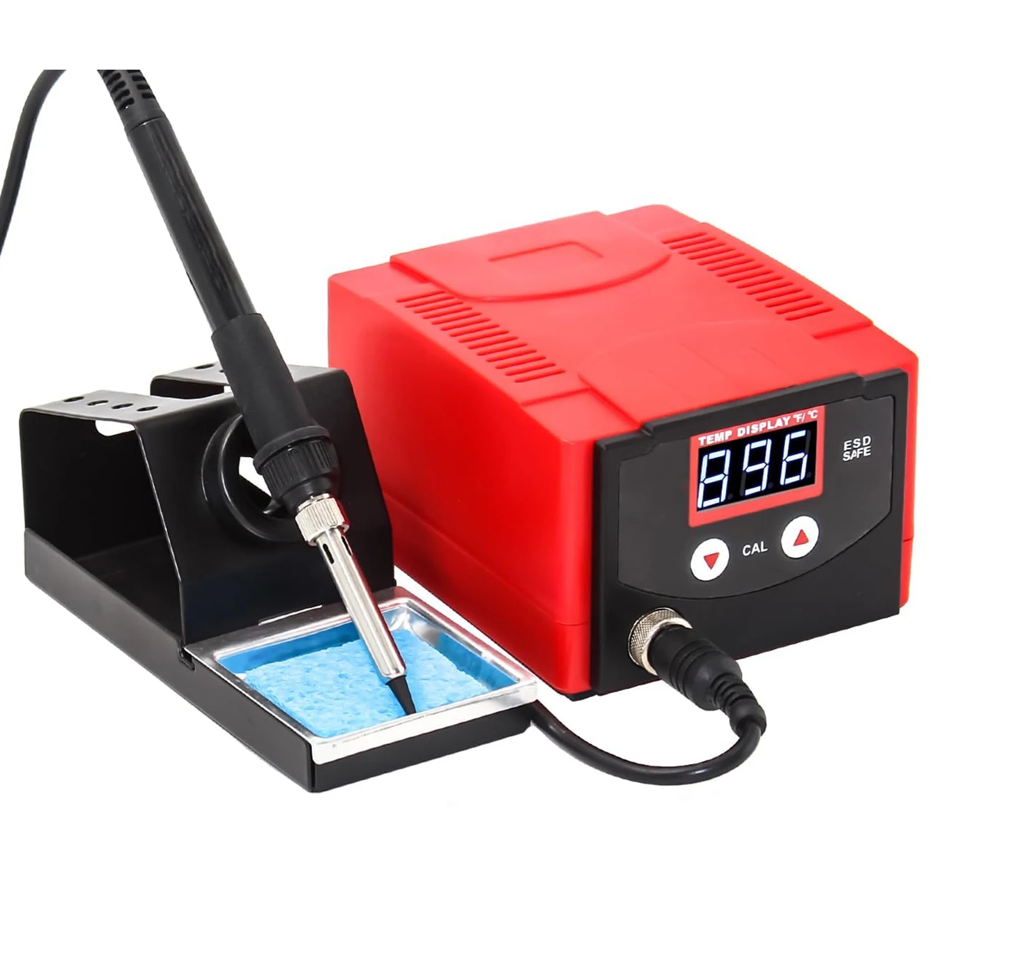 Kit de estación de soldadura de hierro Digital 938D 70W con Control de calor de precisión, transformador incorporado, soporte de suspensión y calibración automática