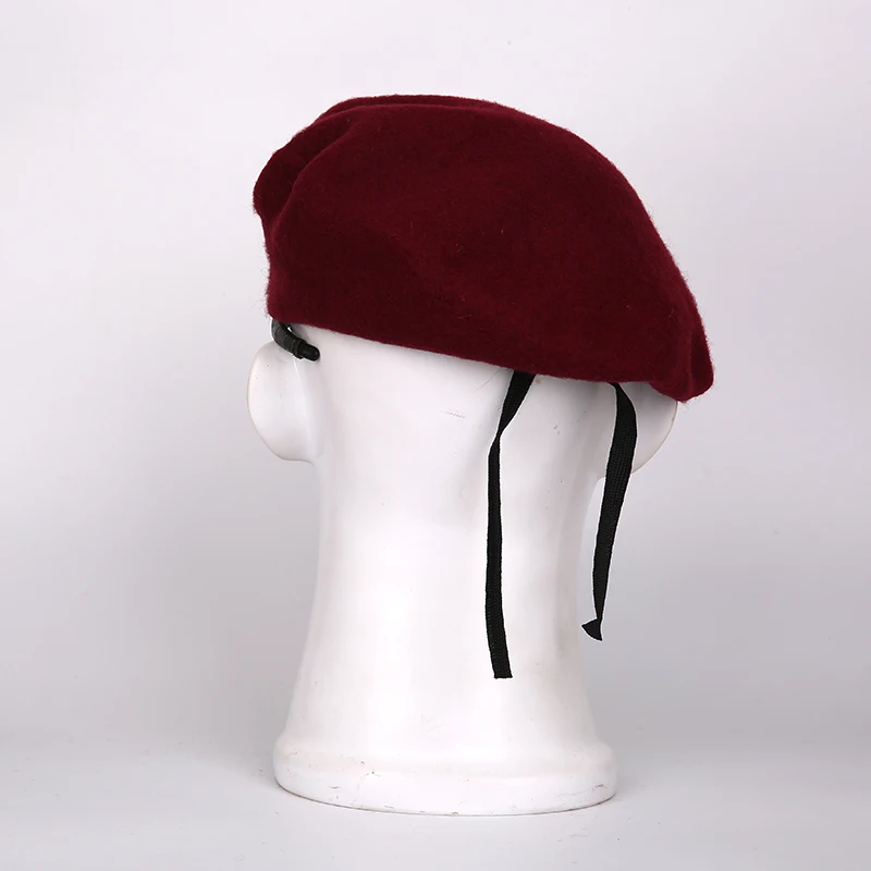 

Red Devil Paratrooper Beret Hat Drop Zone Soldier Cap Warm Woolen ex All Seasons Faionable Military Accory