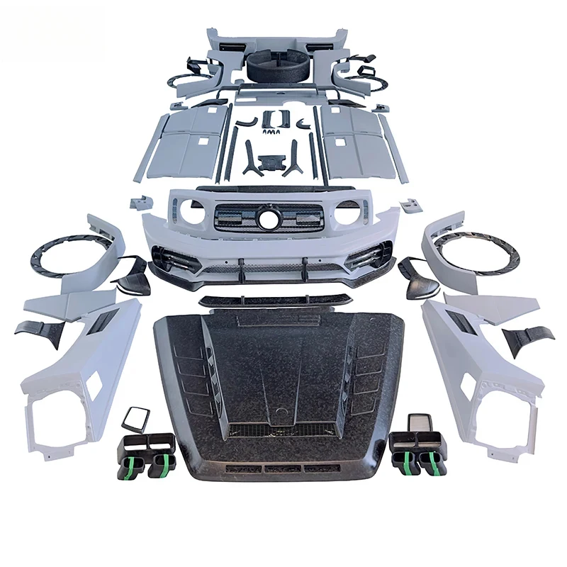 Premium Car Accsori MSY P Style Dry Carbon Fiber Body Kit Bumpers Hood Spoiler G Class W4 WA G G0 Durle