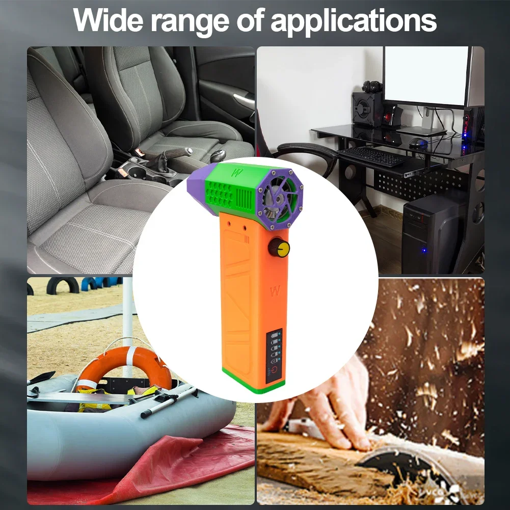 Mini Turbo Jet Fan Turbo Violent Fan Brushless Motor 3 Adjustable Wind Jet Blower Blower Fan for Computer Keyboard Sofa Car Tool