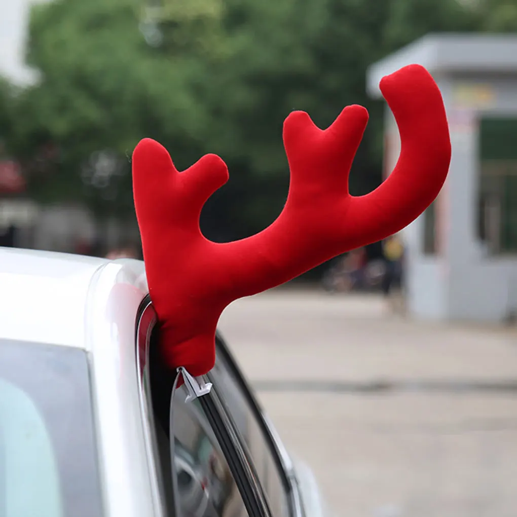 DIY LED Glowing Antlers Christmas Car Decoration Decor Car Truck Costume Reindeer Deer Antlers for Truck SUV Elk Vehicle Decor