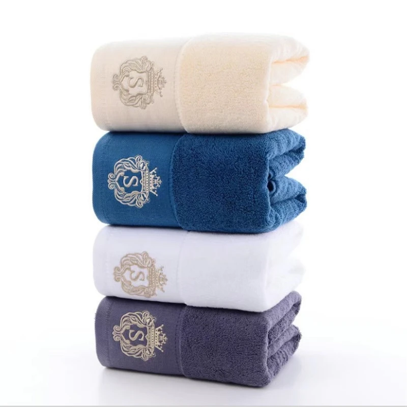 Pure Cotton Embroidery Adult Washing Face Bath Household Cotton Men's And Women's  Soft Absorbent Lint-Free Towels