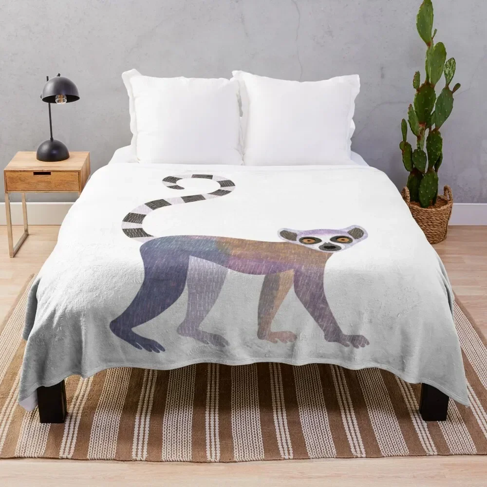 

L is for Lemur Throw Blanket Soft Cozy Blanket for Pet Kids Adults