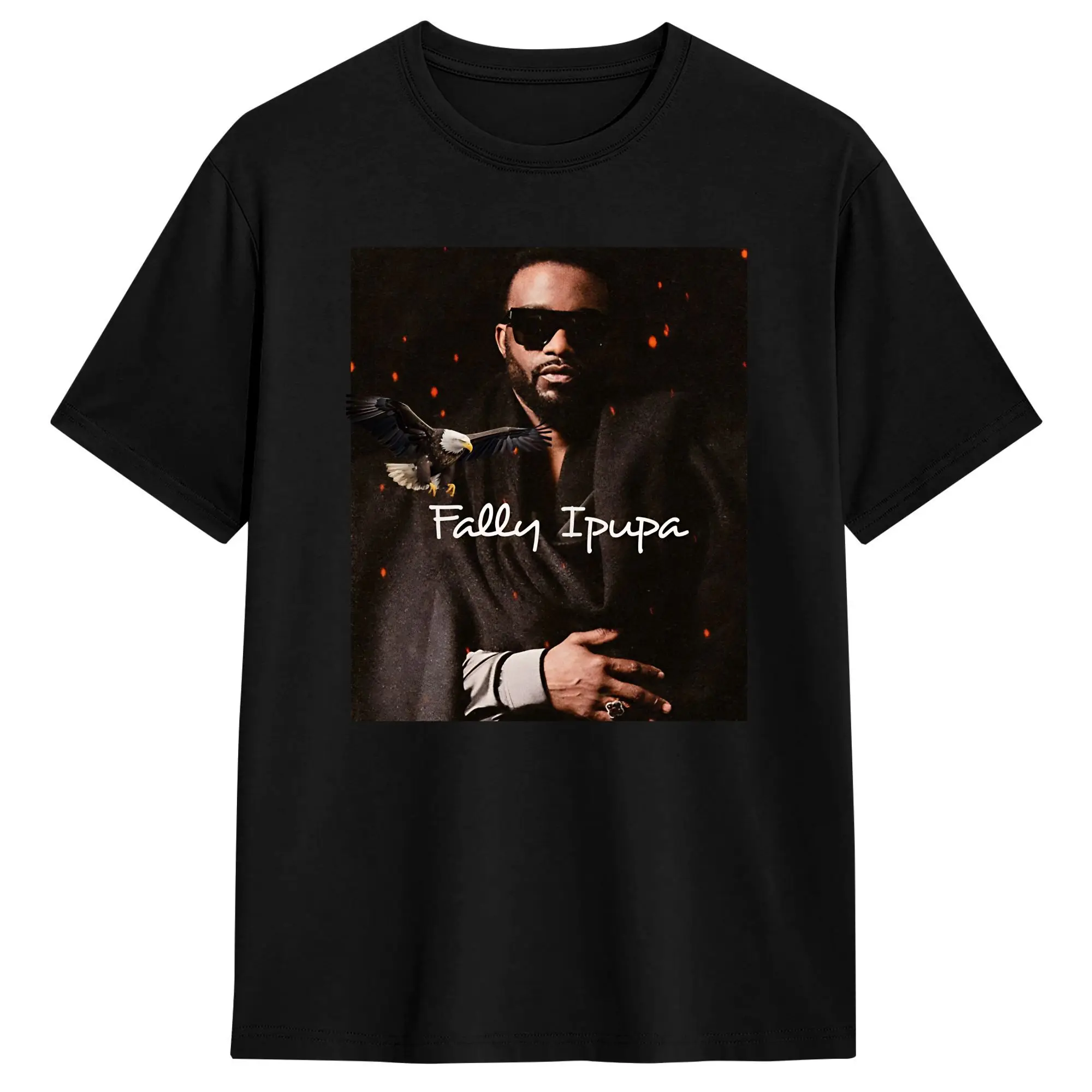 Мужские футболки Fally Ipupa Musician, одежда из 100% хлопка, оригинальные футболки с короткими рукавами и круглым вырезом, футболка больших размеров