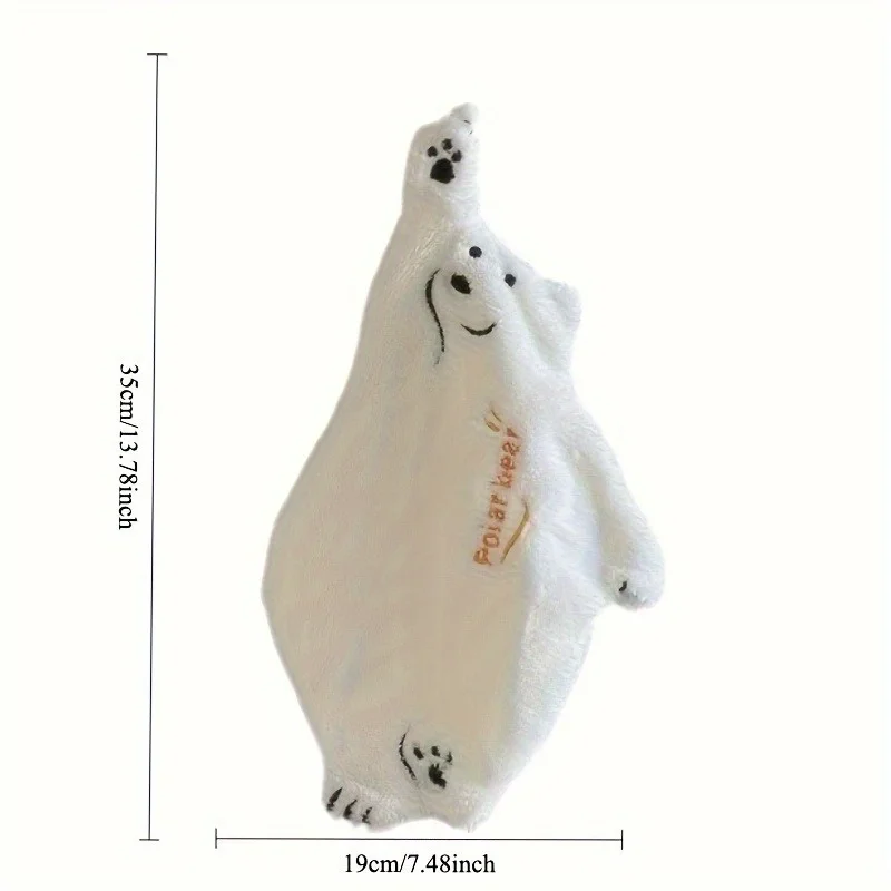 Cute Polar Bear Hand Towel for Women, Soft Material, Easy to Use Durable Fabric Bathroom Essential, Gift for All Animal Lovers