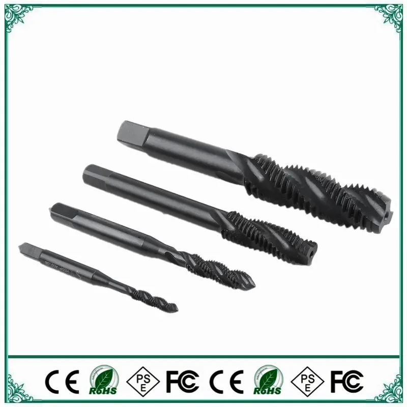 Taps M2-M16 HSS Nitriding black spiral high performance  thread Tapping steel stainless steel processing 10PCS