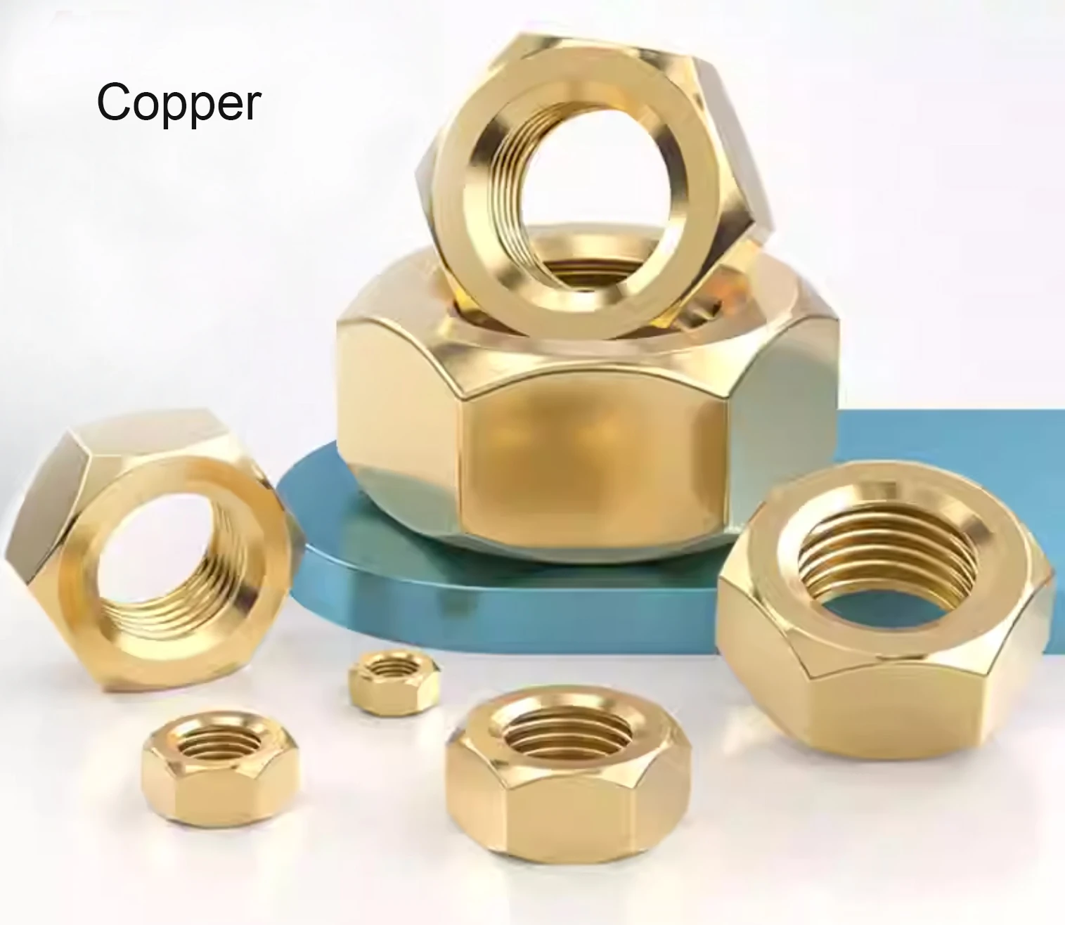 10/20/50/100/200 قطعة الصلبة النحاس النحاس عرافة مسدس الجوز ل M1 M1.2 M1.4 M1.6 M2 M2.5 M3 M4 M5 M6 M8 M10 M12 مسمار مزلاج