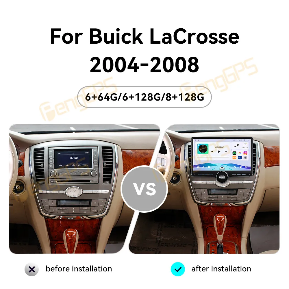 Car Accessories Radio For Buick LaCrosse 2004-2008 Android Auto GPS Navigation Multimedia Stereo Receiver Head Unit Offline Maps