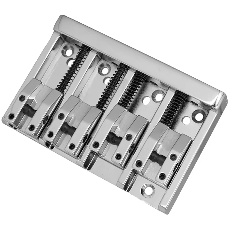 

A51Q-Bass Guitar Accessories 4 String Electric Fixed Bridge Vintage Hardtail Saddle Bridge With Installation Tool Set