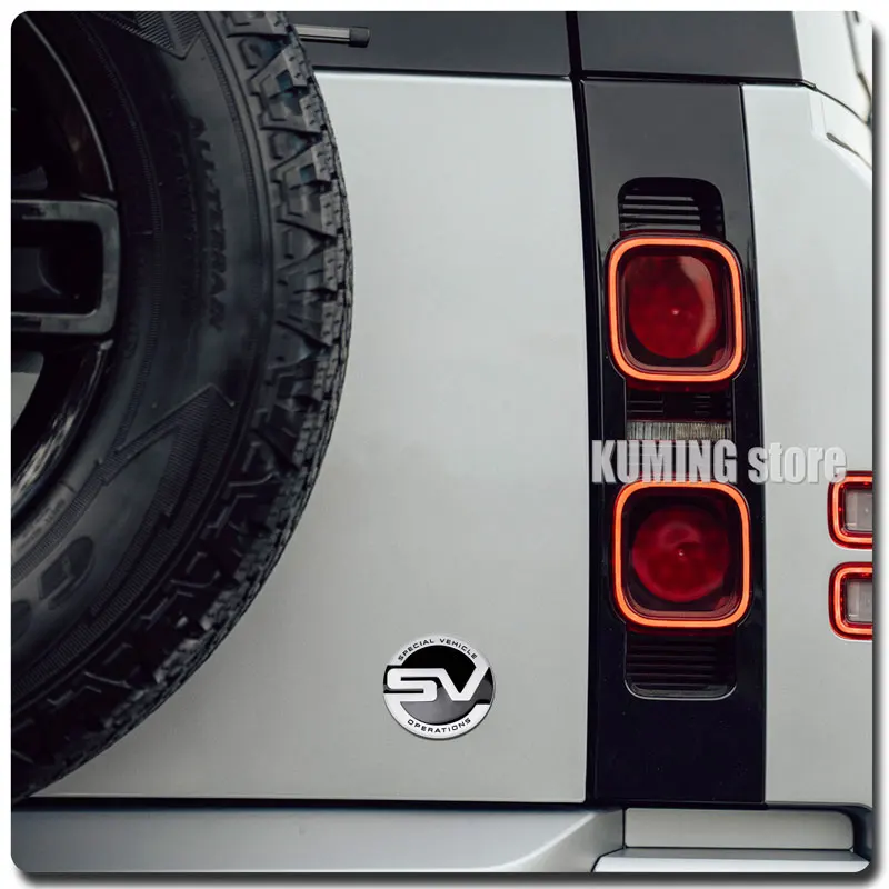 Sports Badge Metal Car Sticker SV Emblem Body Decals Tailgate Decorative Accessories For Land Rover Range Rover SV SVR