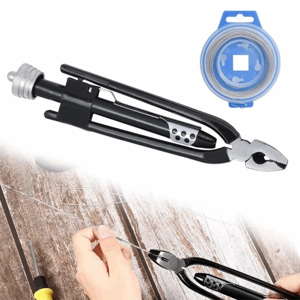 High Carbon Steel Safety Wire Plier Stainless Steel Wire One-Way Twister Wire Twisting Tool 25 Feet Wire 6 Inch Size Fuse Pliers