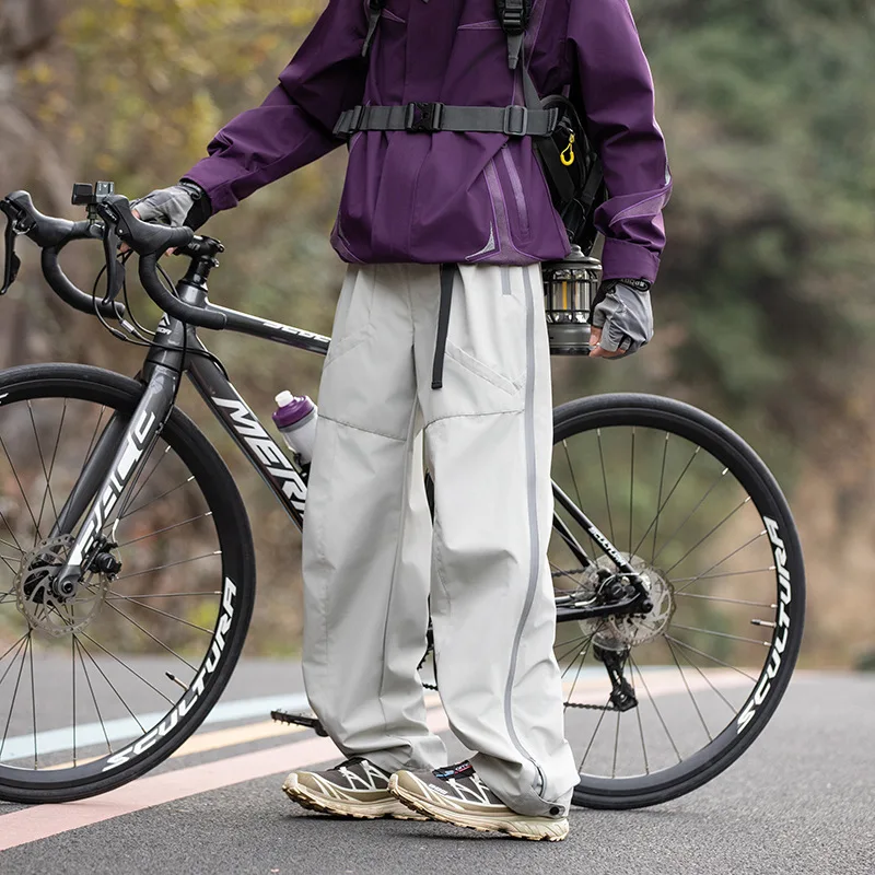 Sports Outdoor Pants Men's Side Open Zipper Waterproof Quick-drying Overalls