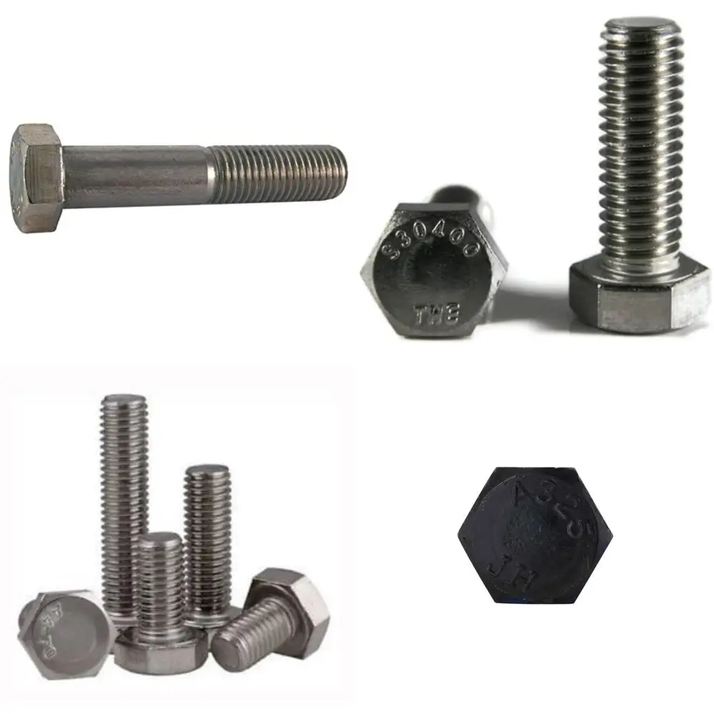 مسامير لولبية بغطاء رأس سداسي M22-2.50 × 120 مم، من الفولاذ المقاوم للصدأ 316 (الكمية: 5 قطع) ملولبة جزئيًا، خيط خشن، حجم الخيط: #1