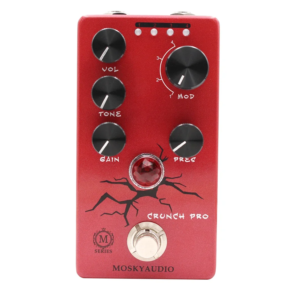 

Mosky Crunch Pro Distortion Guitar Pedal 4 Modes with VOL,TONE,GAIN, PRES Button,Crunch Distortion Effect Pedal Guitar Parts