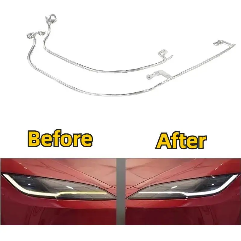 

NEW Headlight DRL Tube For Model 3 2024 Highland Acrylic tube Light Guide Strip Light DRL Strip Car Accessories