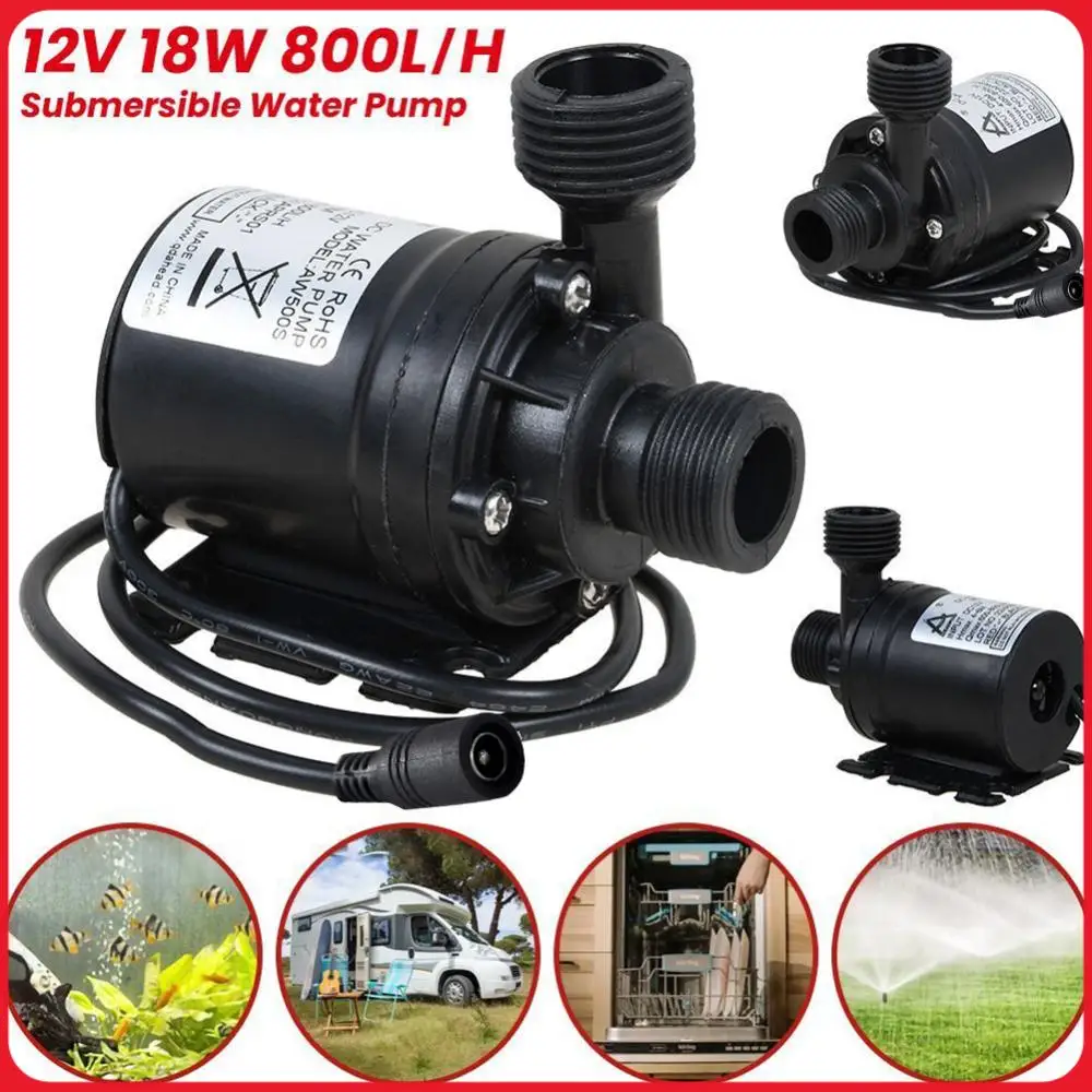 

Высокопроизводительный бесщеточный водяной насос Garden High Pump DC 12V, 800 л/ч, IP68, водонепроницаемый, напор 5 м