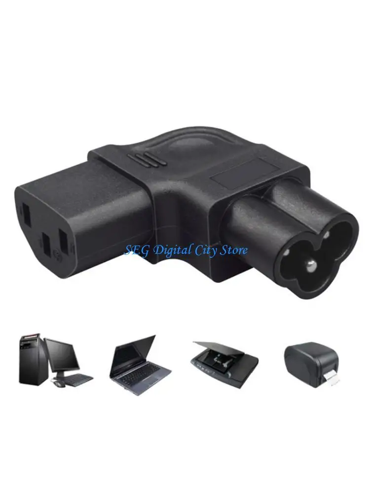 

U75B IEC320 to C13 Right Bending Power Plug Blossom Male to C13 Female Adapter