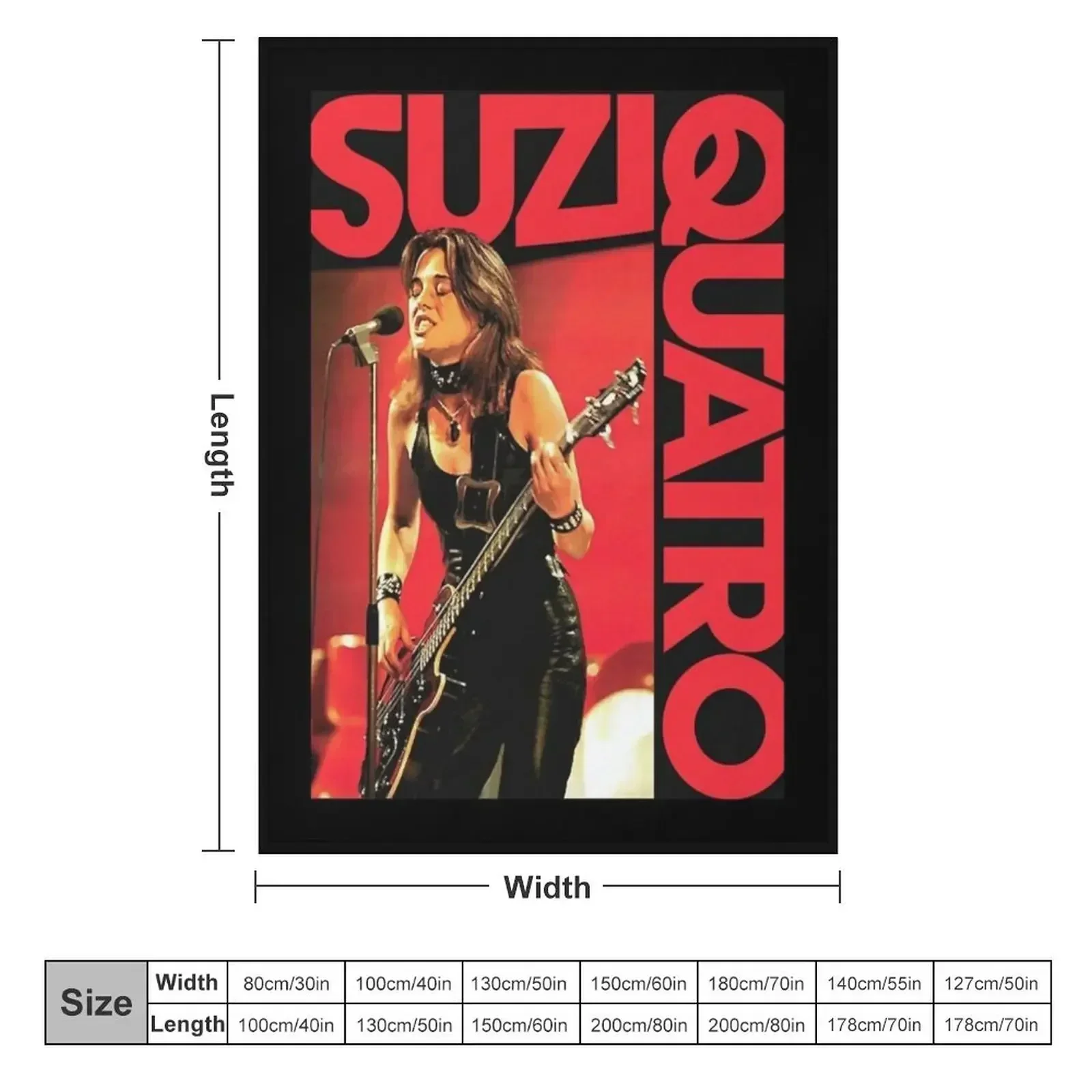 Suzi Quatro Throw Blanket Large Multi-Purpose Heavy valentine gift ideas Blankets