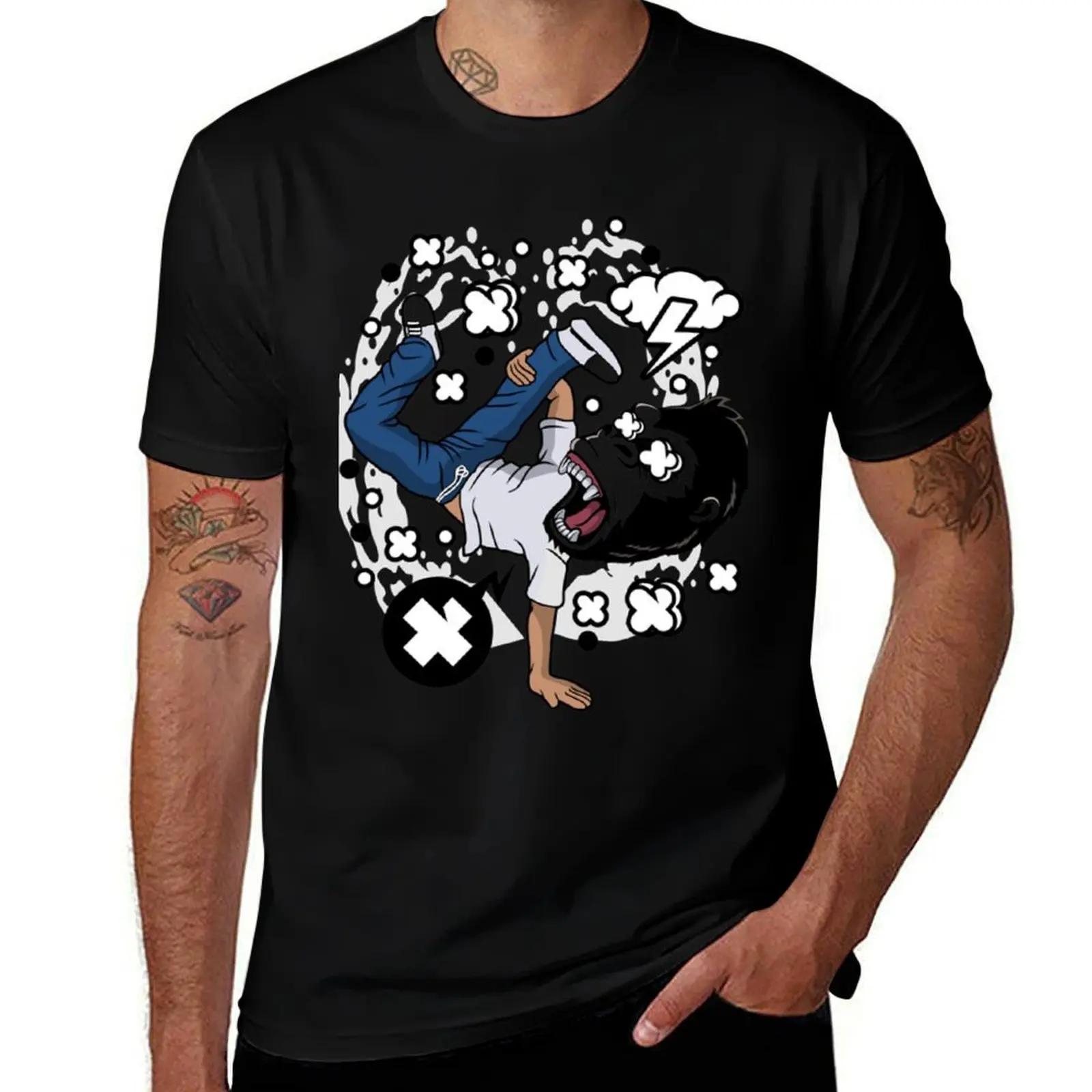 Breakdance Monkey Gorilla Pop Art T-Shirt Casual All Match Short Sleeve T-Shirt