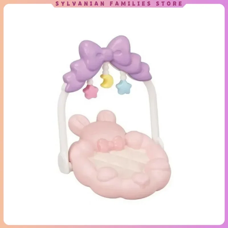 Sylvanian Families cradle Goodnight rabbit sleep and marshmallow mouse bath shampoo set girl play house simulation doll