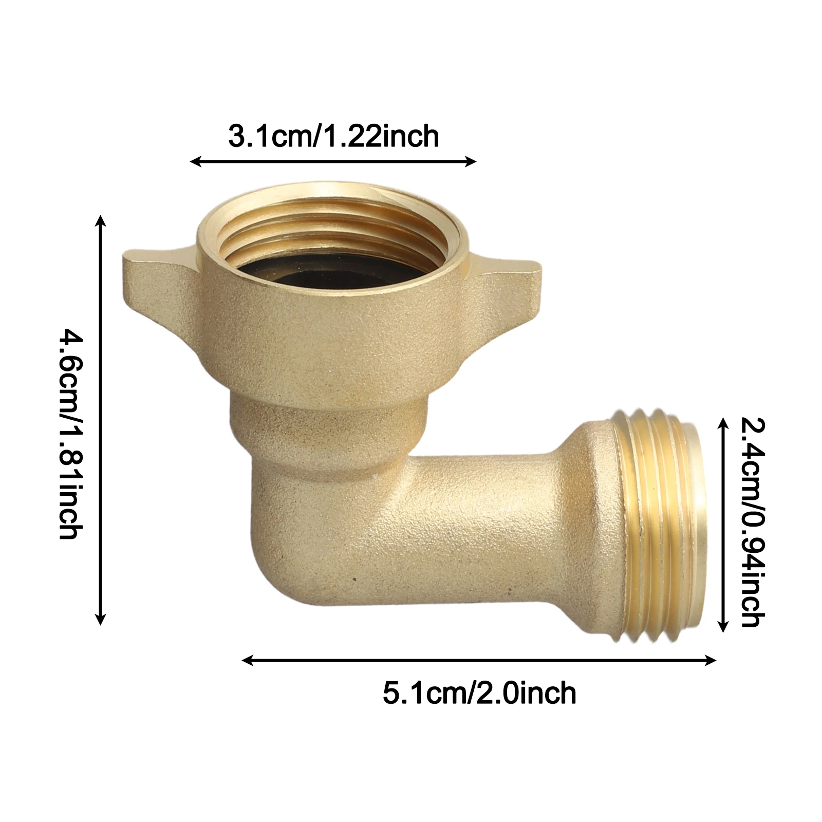 2Pcs 90 Degree Elbow Brass Hose Connector Copper Water Pipe Joint For Garden Irrigation Plumbing Fittings