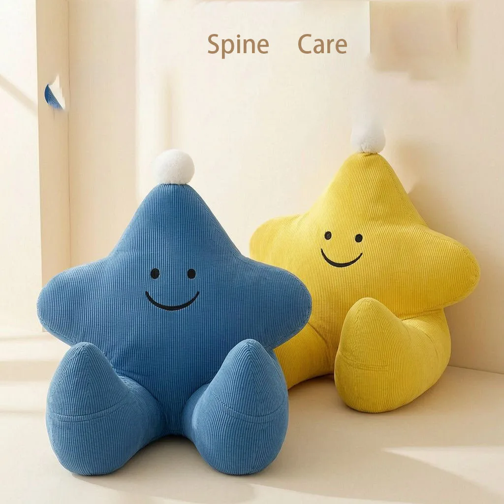 

Cute Shaped Back Support Pillow for Soft Corduroy Lumbar Cushion Ergonomic Waist Pillow for Reading Chair Sofa Bedroom Office