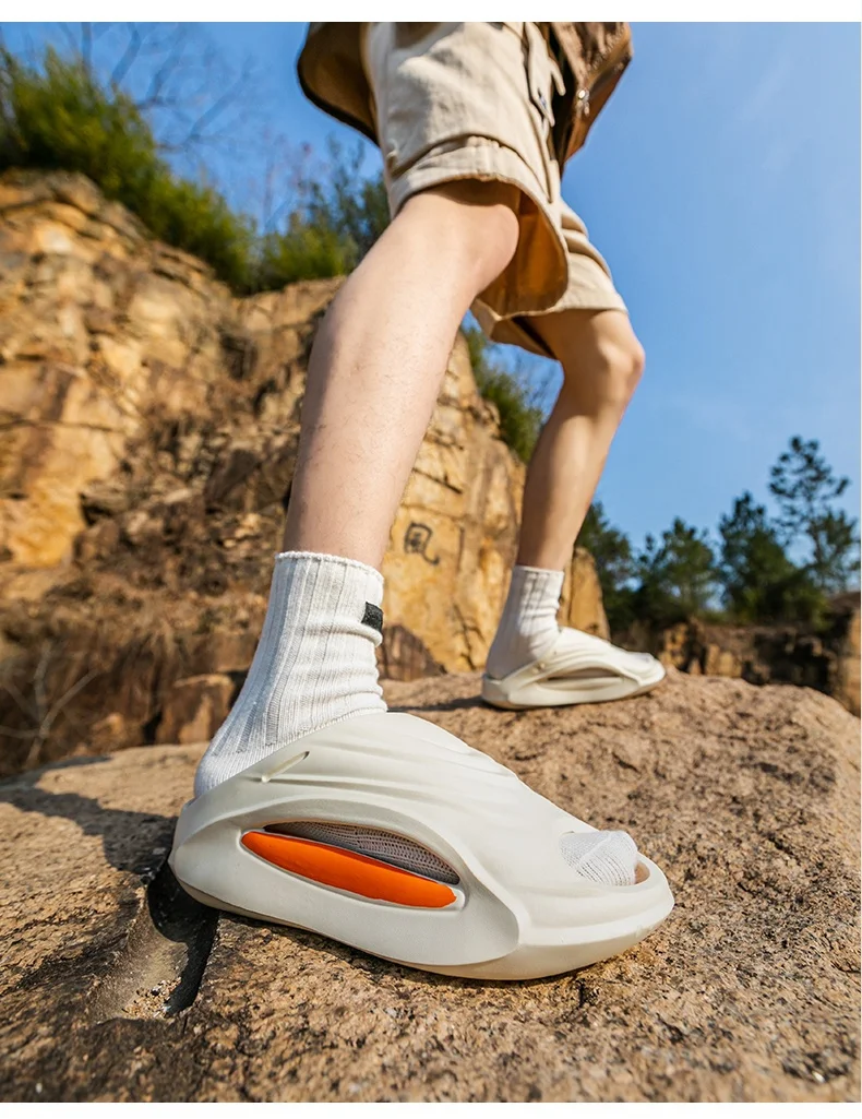 "New Unisex Sport Slides - Thick Sole Anti-Slip Motorcycle Sandals for Men/Women, Beach Basketball Outdoor Summer Footwear