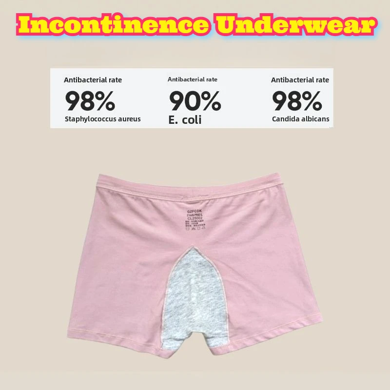 Breathable Incontinence Underwear Moisture Wicking Adult Protective Briefs Anti Wetness Odor Control Cotton Hip Posture Cushion