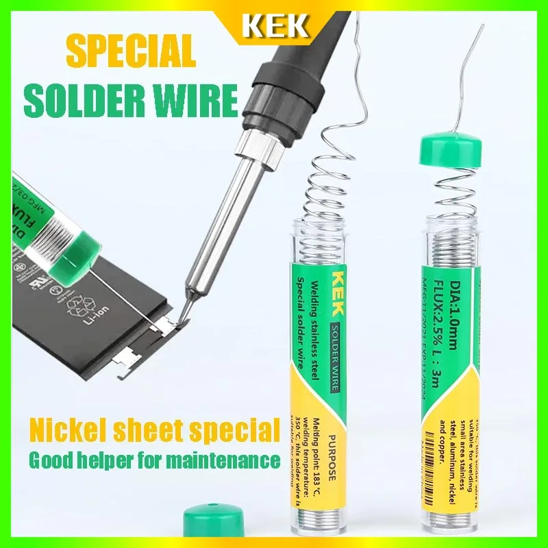 3M KEK 1.0mm Soldering Tin Wire Mobile Phone Battery Repair Soldering Tool Special for Battery Metal Plate Welding Work