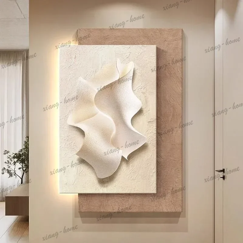 LJY LED Light Abstract High Sense Art Mural Lamp Sandstone Light Luxury Living Room Sofa Background Wall Painting Bedroom
