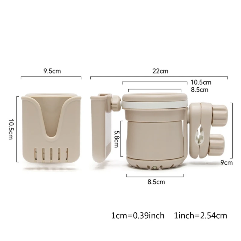 B2EB Versatile Cup & Phone Holder Secure & Adjustable Cup Holder for Pram & Trolley