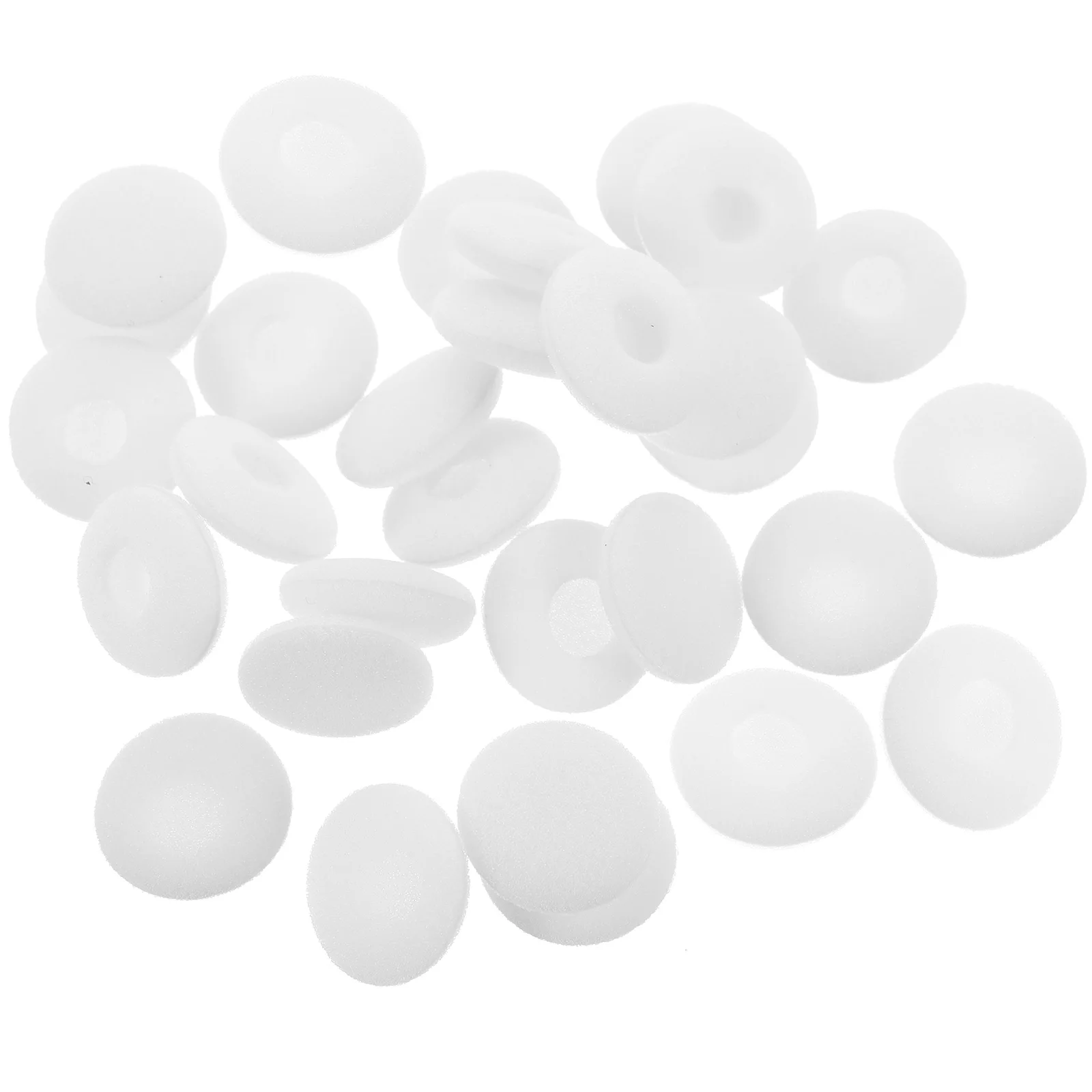 

50pcs Earphone Covers 15mm Black Replacement Cushions Soft Comfortable Breathable Durable Easy Install Headphone Sponge