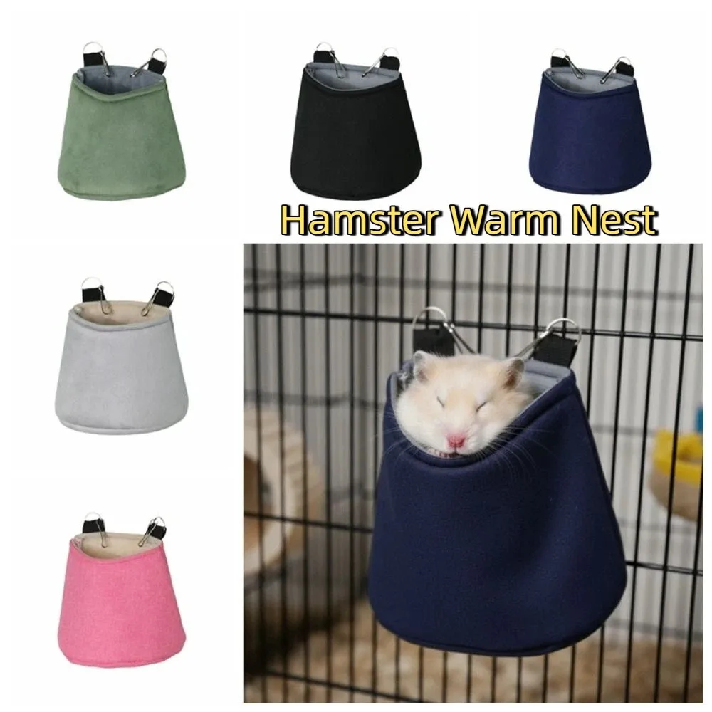 

Pet Bed Super Thick Hamster Warm Nest Insulated Warm Pet Sleep Nest Cozy Washable Hamster Hammock Small Pet
