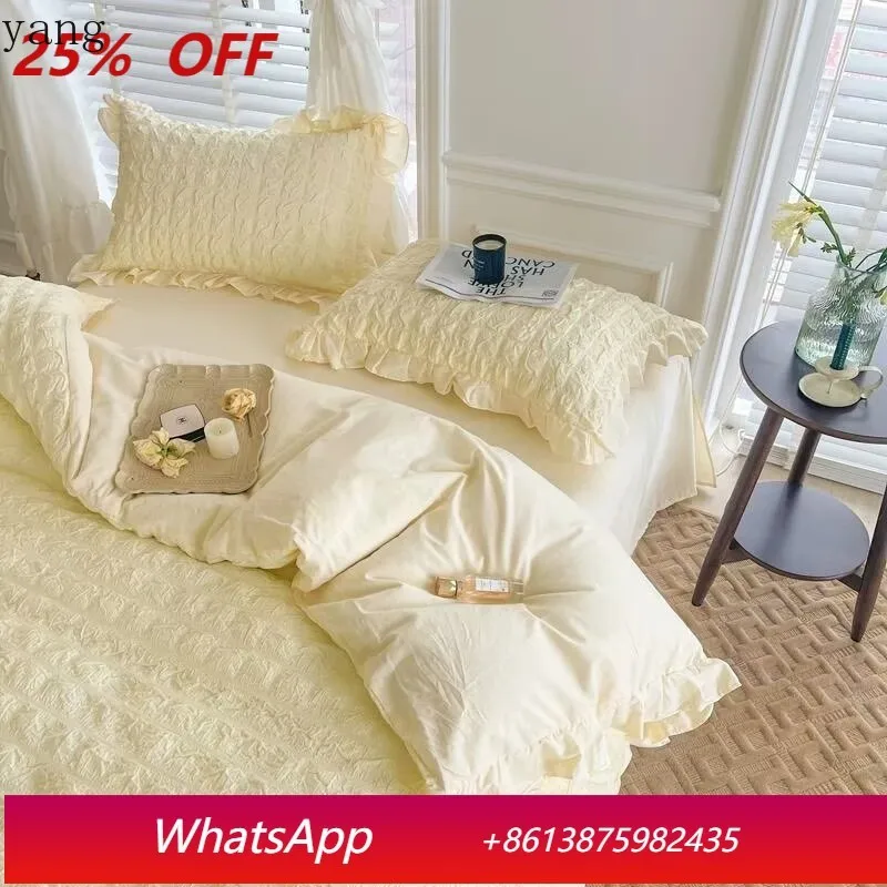 

Комплект постельного белья LH Double Ruffled Lace Quilt Cover Full Large Comfort